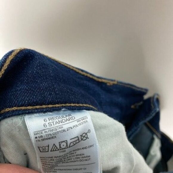 Old Navy High Rise Flare Jeans Dark Wash Womens 6 Whiskering - Picture 5 of 7